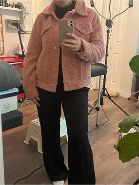 GAP Dusty Rose Sherpa Jacket